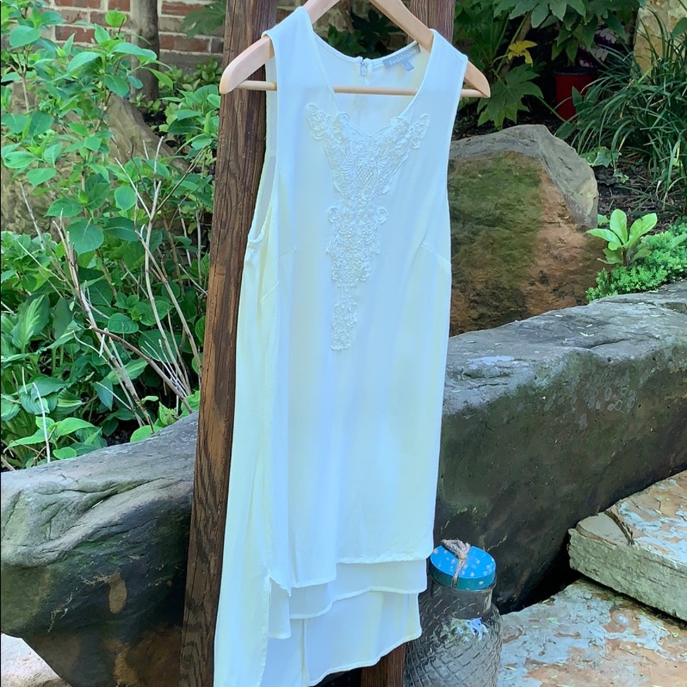 Daniel Rainn Ivory Sleeveless Top/Tunic